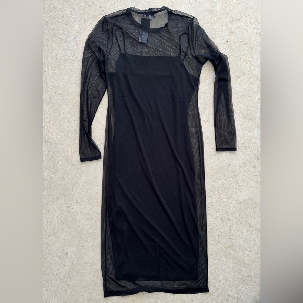 Gianni Bini Black Long Sleeve Dress